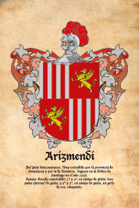 Escudo heráldico del apellido ARIZMENDI