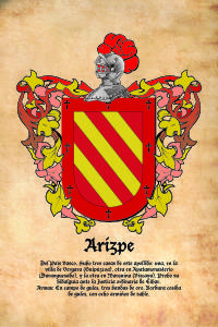 Escudo heráldico del apellido ARIZPE