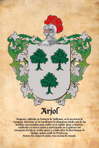 Escudo heráldico del apellido ARJOL