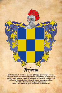 Escudo heráldico del apellido ARJONA