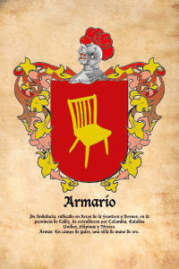 Escudo heráldico del apellido ARMARIO