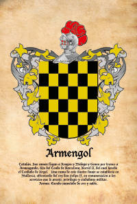 Escudo heráldico del apellido ARMENGOL