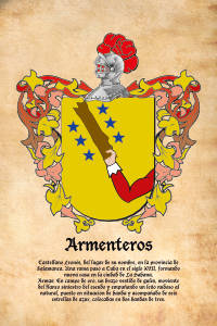 Escudo heráldico del apellido ARMENTEROS
