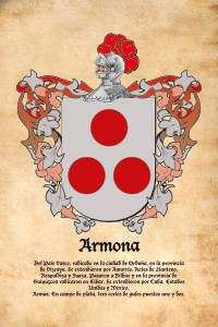Escudo heráldico del apellido ARMONA