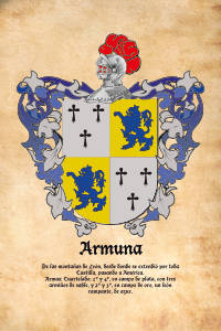 Escudo heráldico del apellido ARMUNA