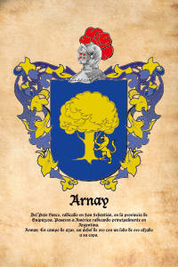 Escudo heráldico del apellido ARNAY
