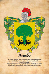 Escudo heráldico del apellido ARNEDO