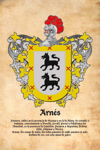 Escudo heráldico del apellido ARNES