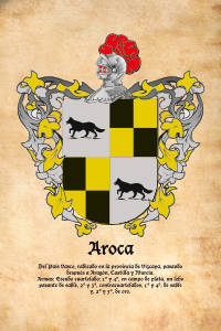 Escudo heráldico del apellido AROCA