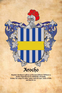 Escudo heráldico del apellido AROCHO