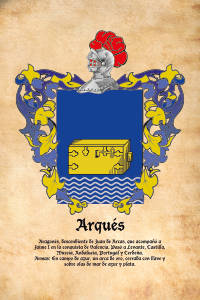 Escudo heráldico del apellido ARQUES