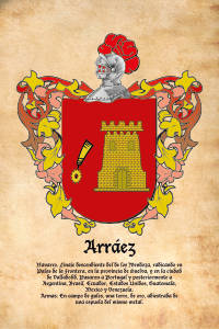 Escudo heráldico del apellido ARRAEZ