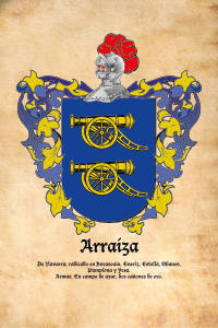 Escudo heráldico del apellido ARRAIZA