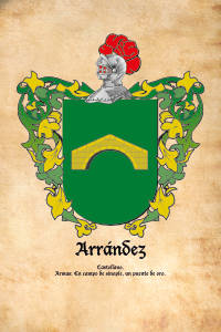 Escudo heráldico del apellido ARRANDEZ