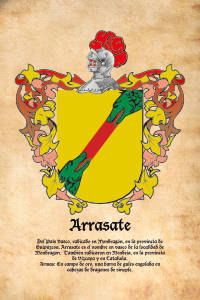Escudo heráldico del apellido ARRASATE