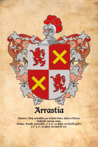 Escudo heráldico del apellido ARRASTIA