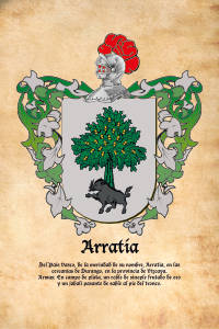 Escudo heráldico del apellido ARRATIA