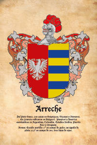 Escudo heráldico del apellido ARRECHE