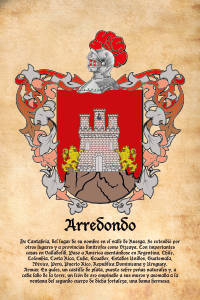 Escudo heráldico del apellido ARREDONDO