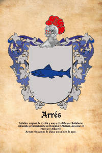 Escudo heráldico del apellido Arrés