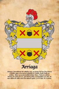 Escudo heráldico del apellido ARRIAGA