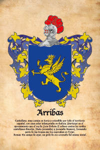 Escudo heráldico del apellido ARRIBAS