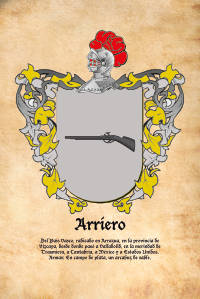 Escudo heráldico del apellido ARRIERO