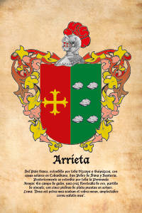 Escudo heráldico del apellido ARRIETA