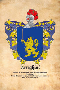 Escudo heráldico del apellido ARRIGHINI
