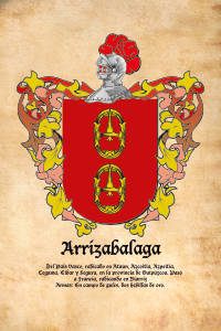 Escudo heráldico del apellido ARRIZABALAGA