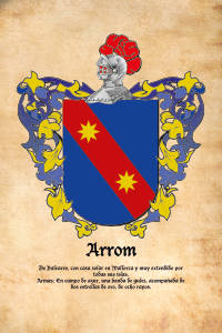 Escudo heráldico del apellido ARROM