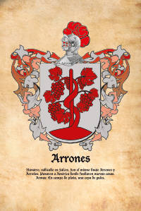 Escudo heráldico del apellido ARRONES