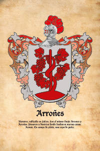 Escudo heráldico del apellido ARROÑES