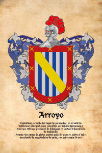 Escudo heráldico del apellido ARROYO