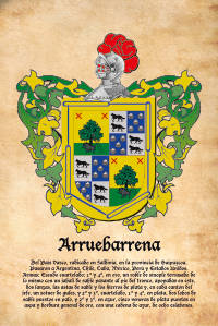 Escudo heráldico del apellido ARRUEBARRENA