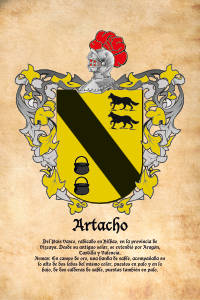 Escudo heráldico del apellido ARTACHO