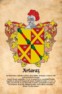 Escudo heráldico del apellido Artaraz