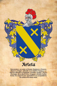 Escudo heráldico del apellido ARTETA