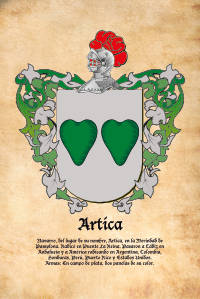 Escudo heráldico del apellido ARTICA