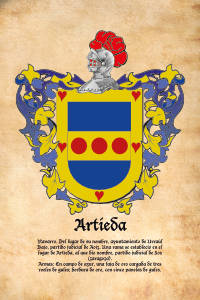 Escudo heráldico del apellido ARTIEDA