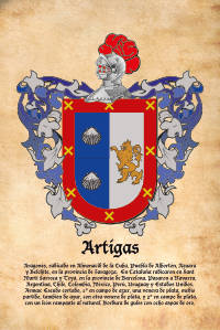 Escudo heráldico del apellido ARTIGAS