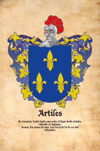 Escudo heráldico del apellido ARTILES