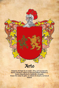 Escudo heráldico del apellido ARTO