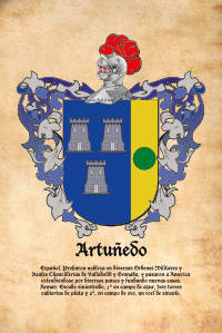 Escudo heráldico del apellido ARTUÑEDO
