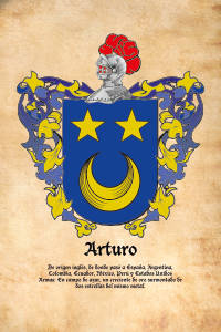 Escudo heráldico del apellido ARTURO