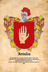 Escudo heráldico del apellido ARVELOS