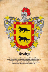 Escudo heráldico del apellido ARVIZU