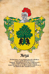 Escudo heráldico del apellido ARZA