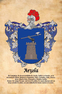 Escudo heráldico del apellido ARZOLA
