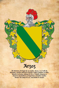 Escudo heráldico del apellido Arzoz